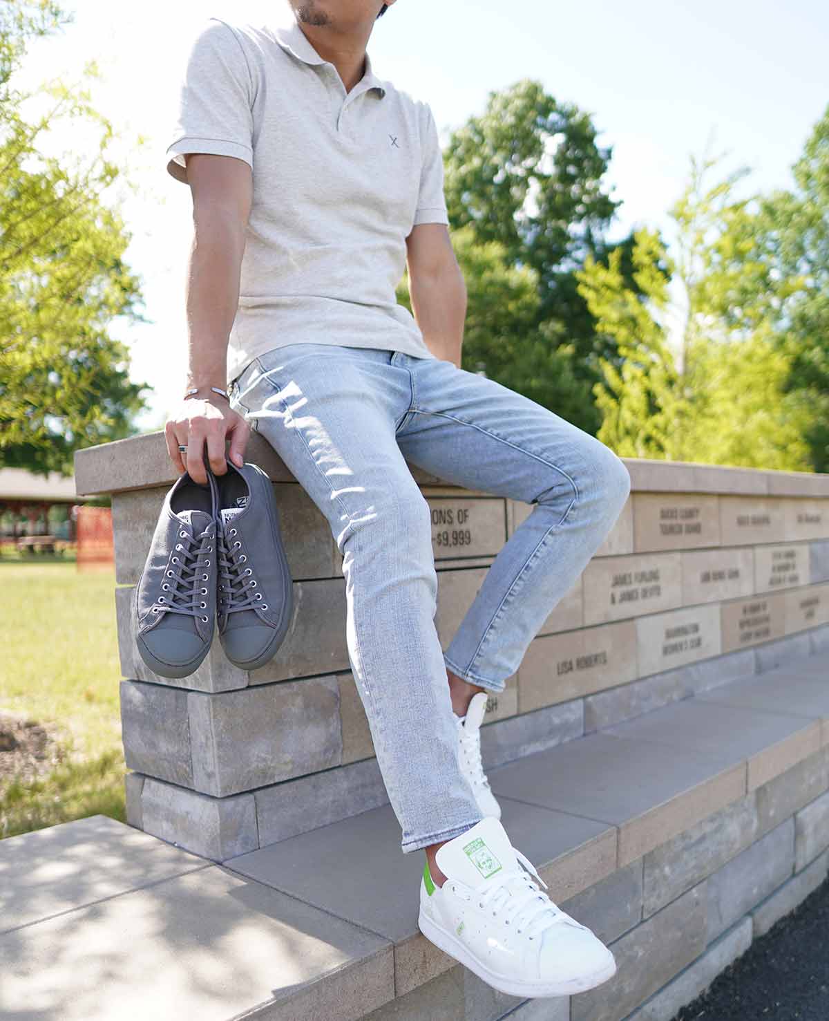 casual outfit rocking adidas 3
