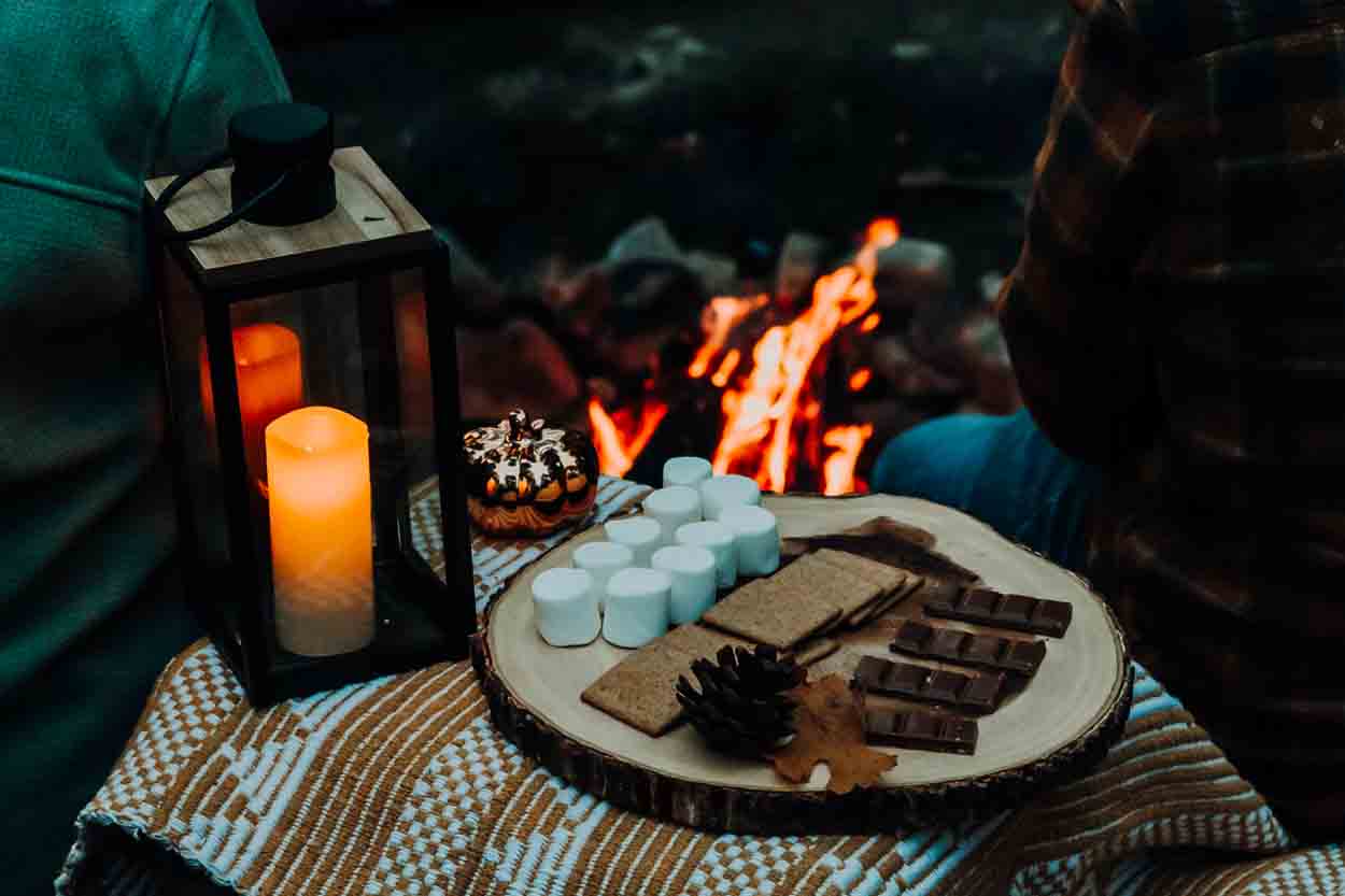 smores by the fire date idea