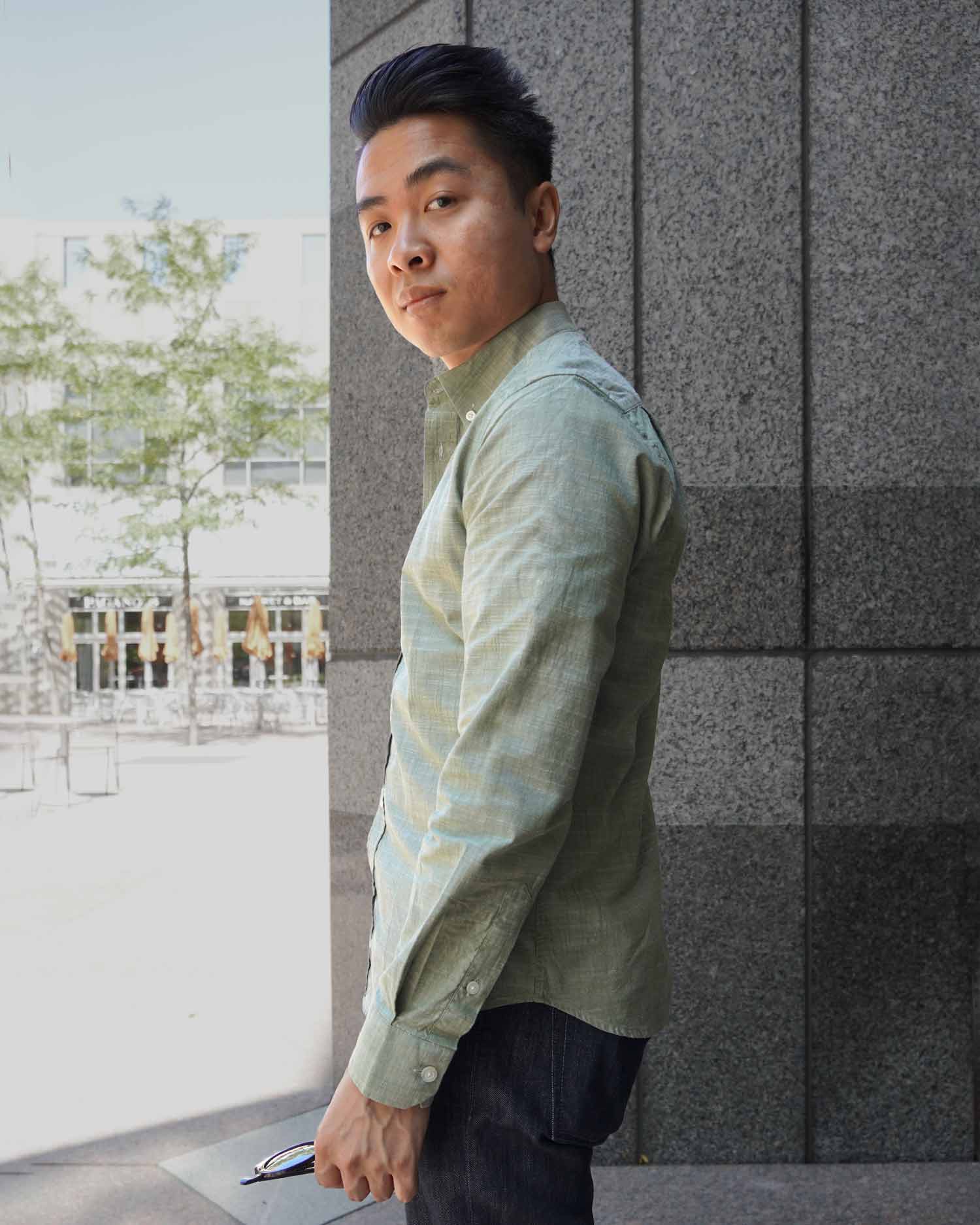 Muted Green Everyday Shirt Feature