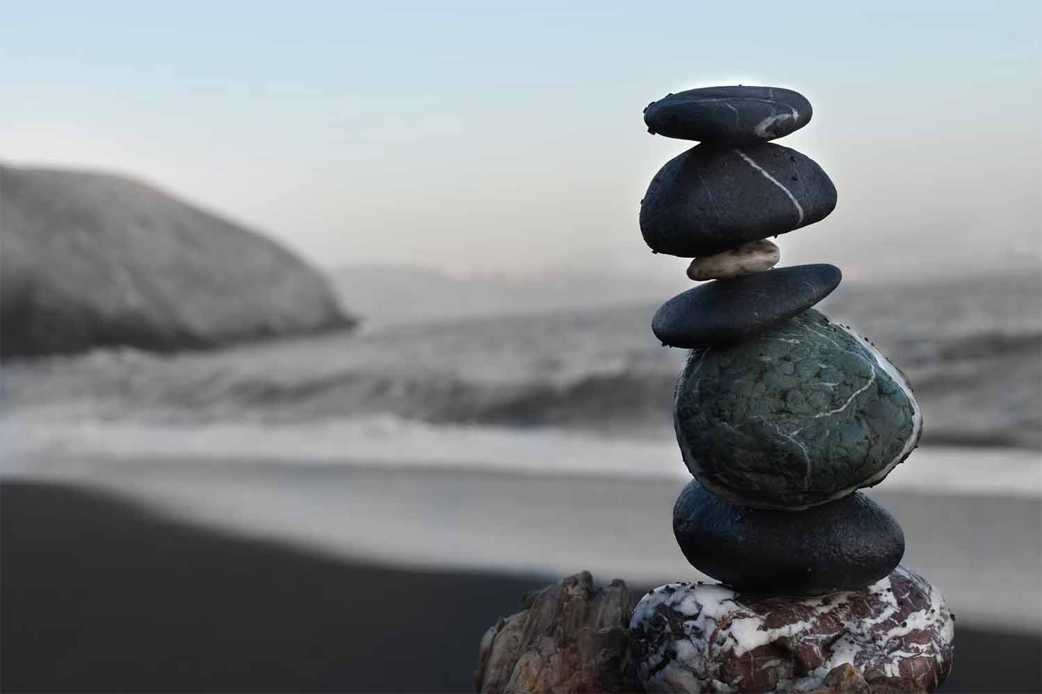 meditation mindfulness zen stones