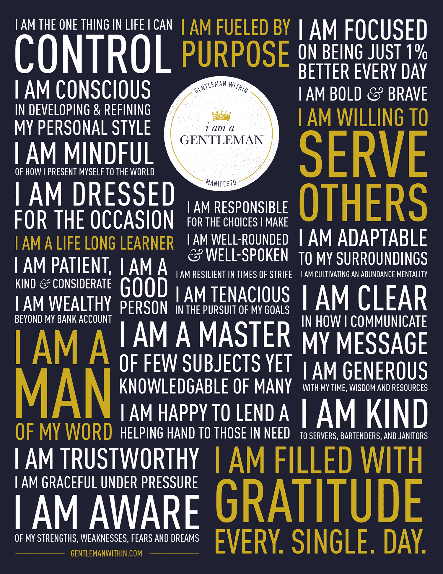 Gentleman Within Manifesto Poster