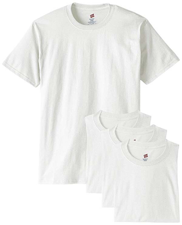 Ribbed T White Crewneck T-Shirt