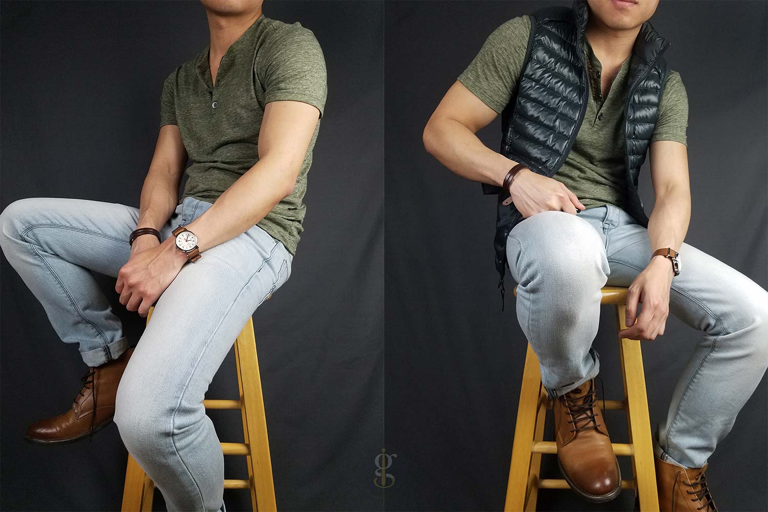 Henley (y-neck) and vest outfits | GENTLEMAN WITHIN
