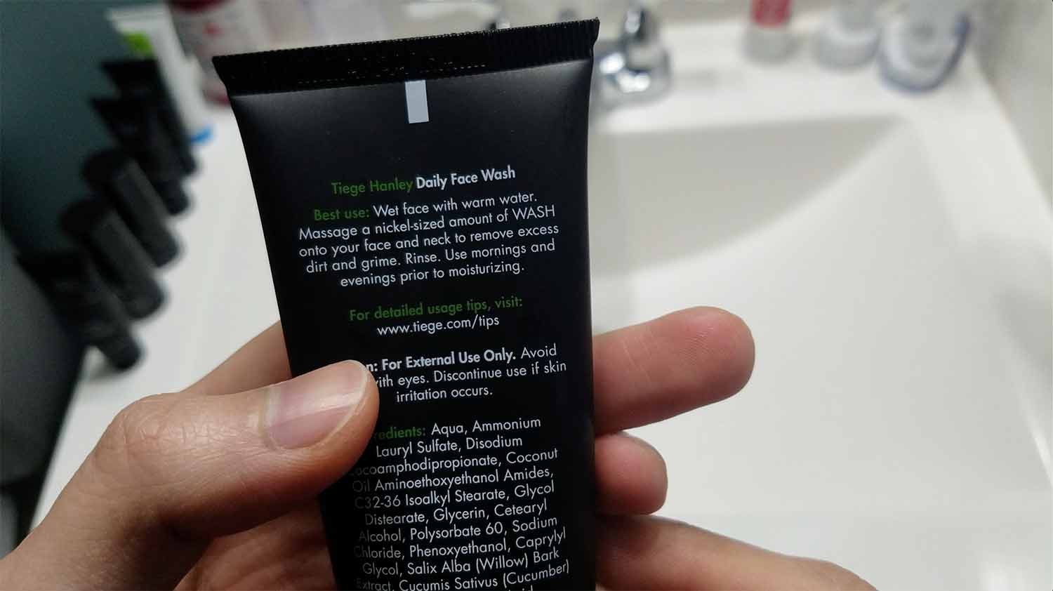 Tiege Hanley Daily Face Wash Instructions