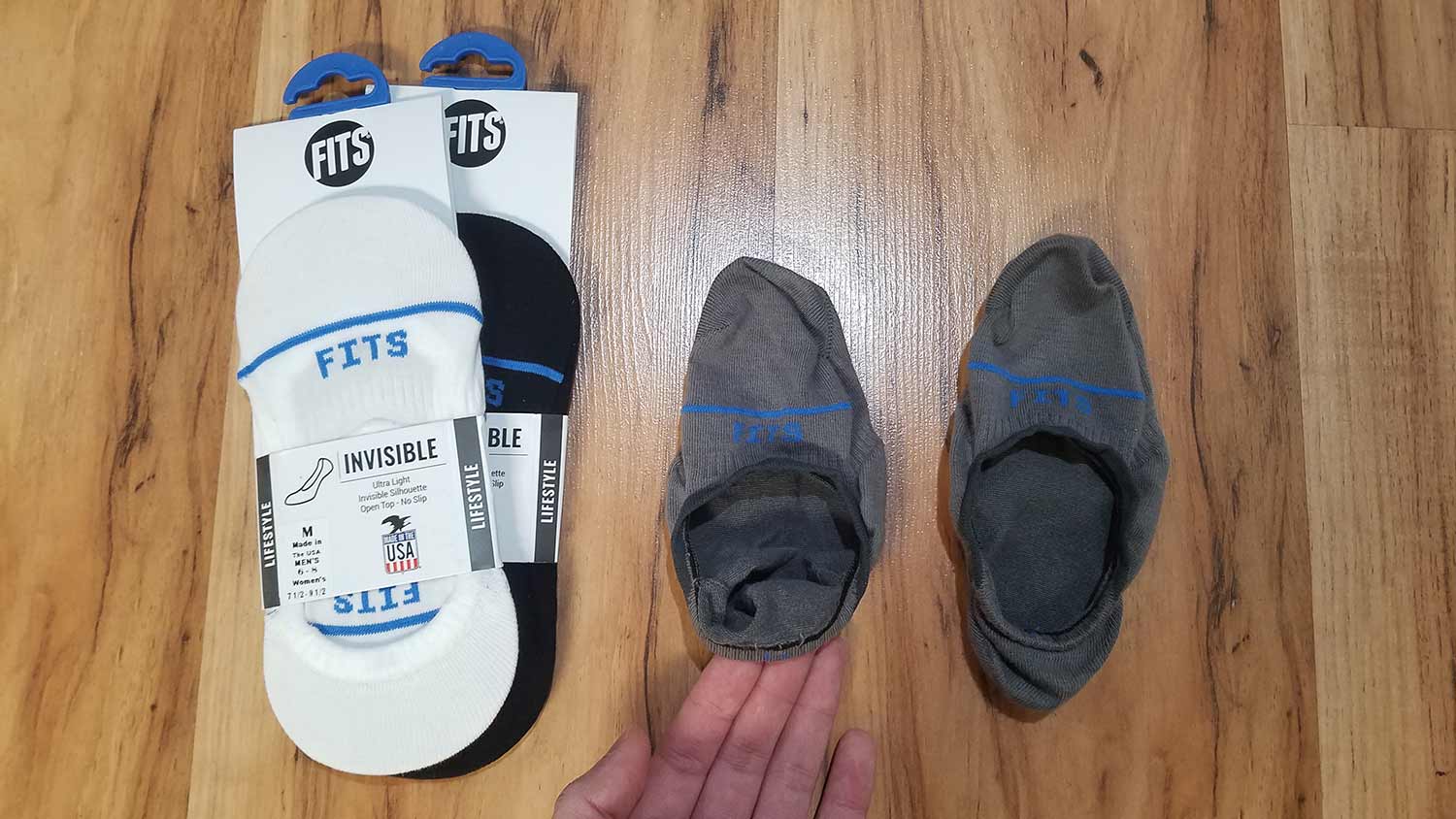 FITS No Show Socks Packaging