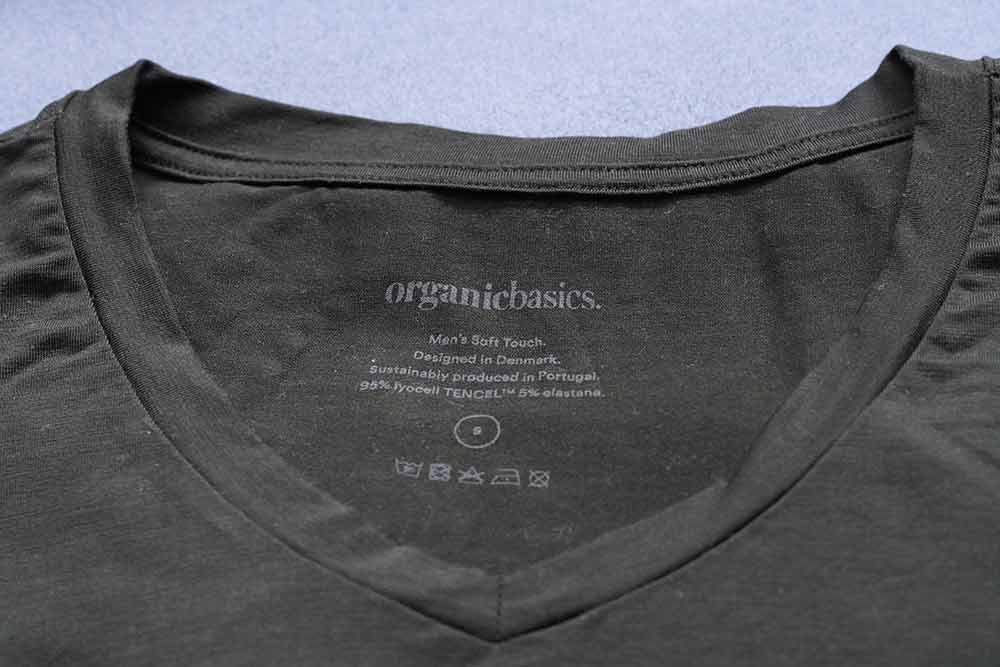 organic basics soft touch tencel tshirt details