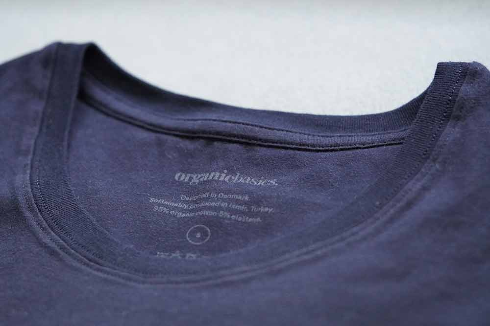 organic basics t-shirt details