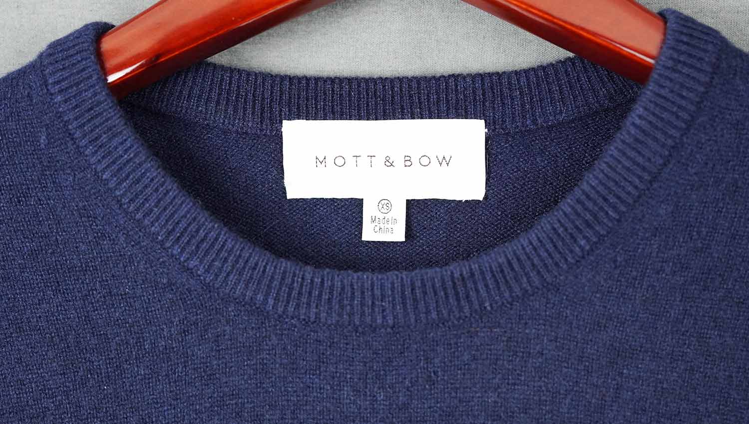 Bergen Navy Cashmere Sweater Made in China