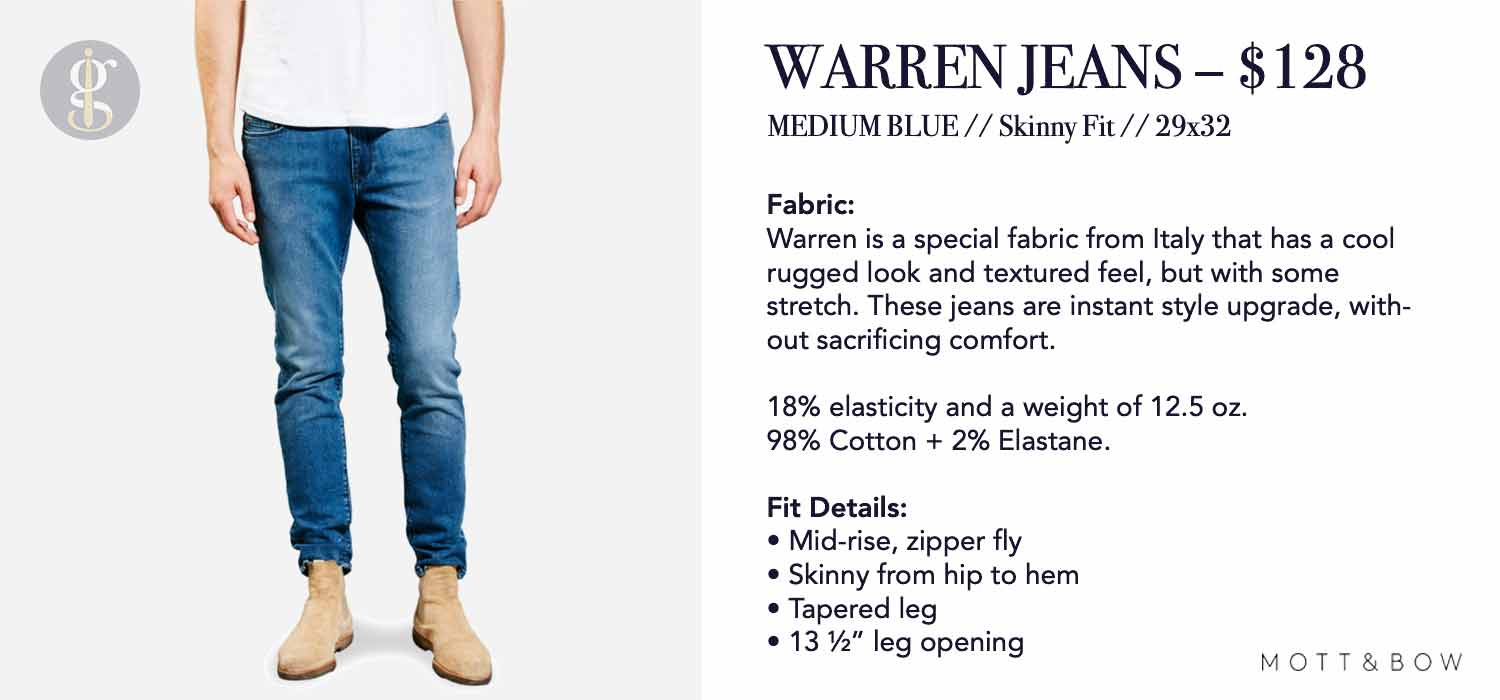 Mott & Bow Warren Skinny Jeans Details