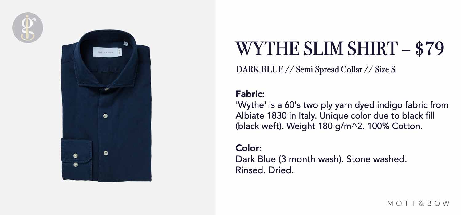 Mott & Bow Wythe Slim Button Up Shirt Details