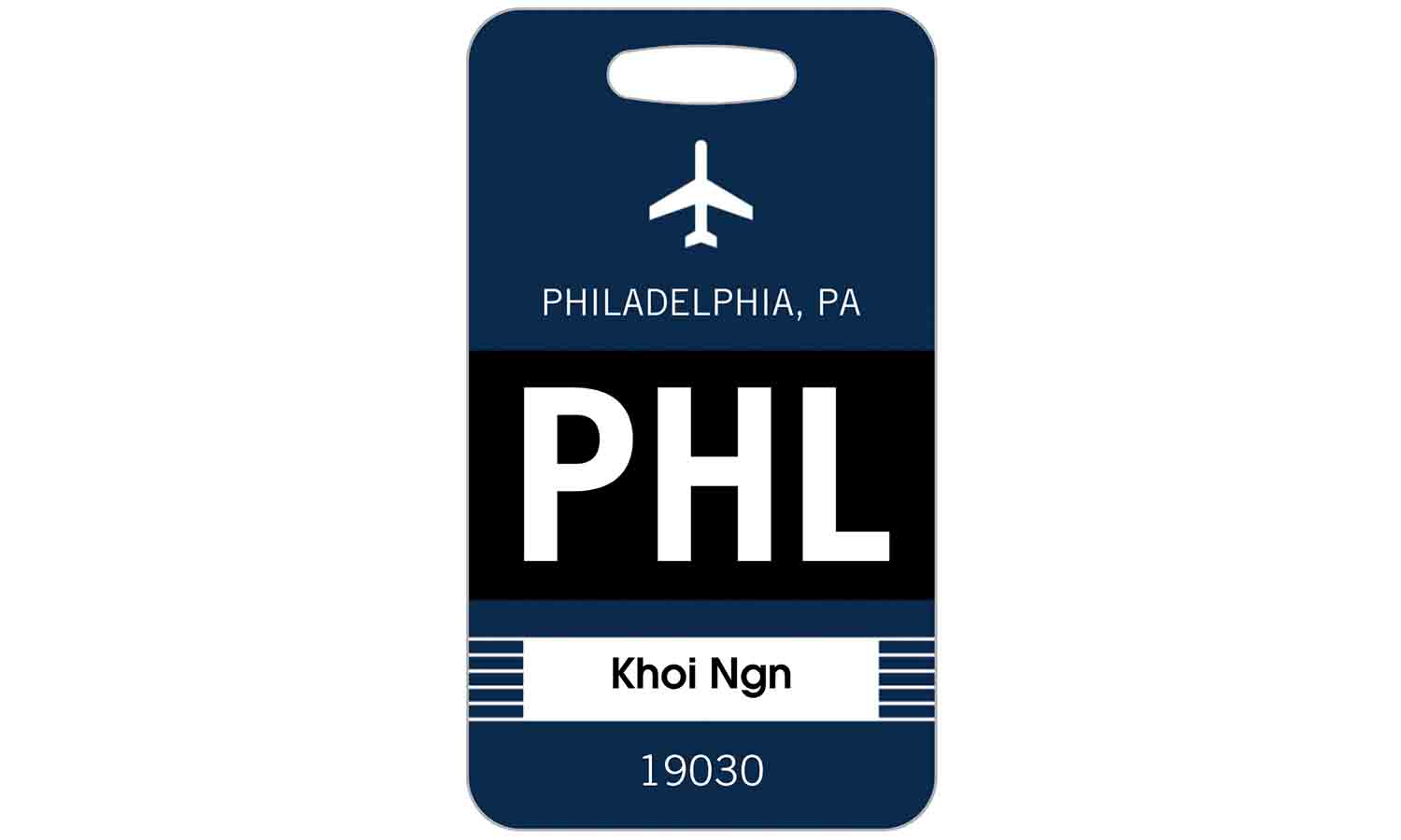 Bold Destination PHL Luggage Tag
