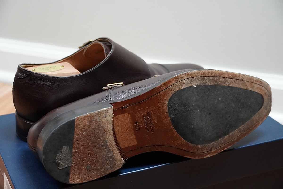 Double Monk Strap Leather Sole