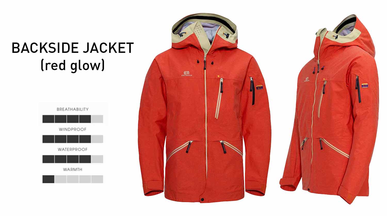 elevenate backside jacket details