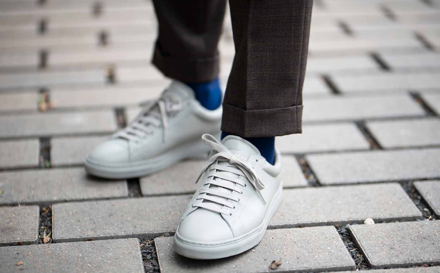 casual tailoring grey sneakers