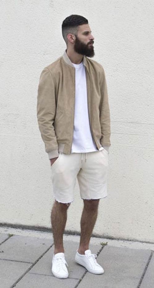 white sneakers with shorts outfit 5