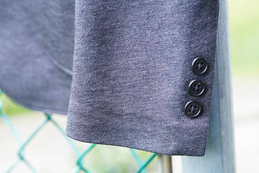 comfort jacket sleeve buttons dark gray