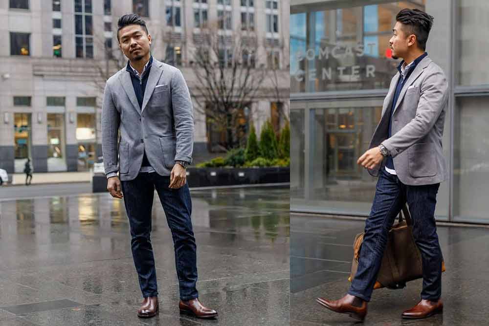comfort jacket smart casual outfit