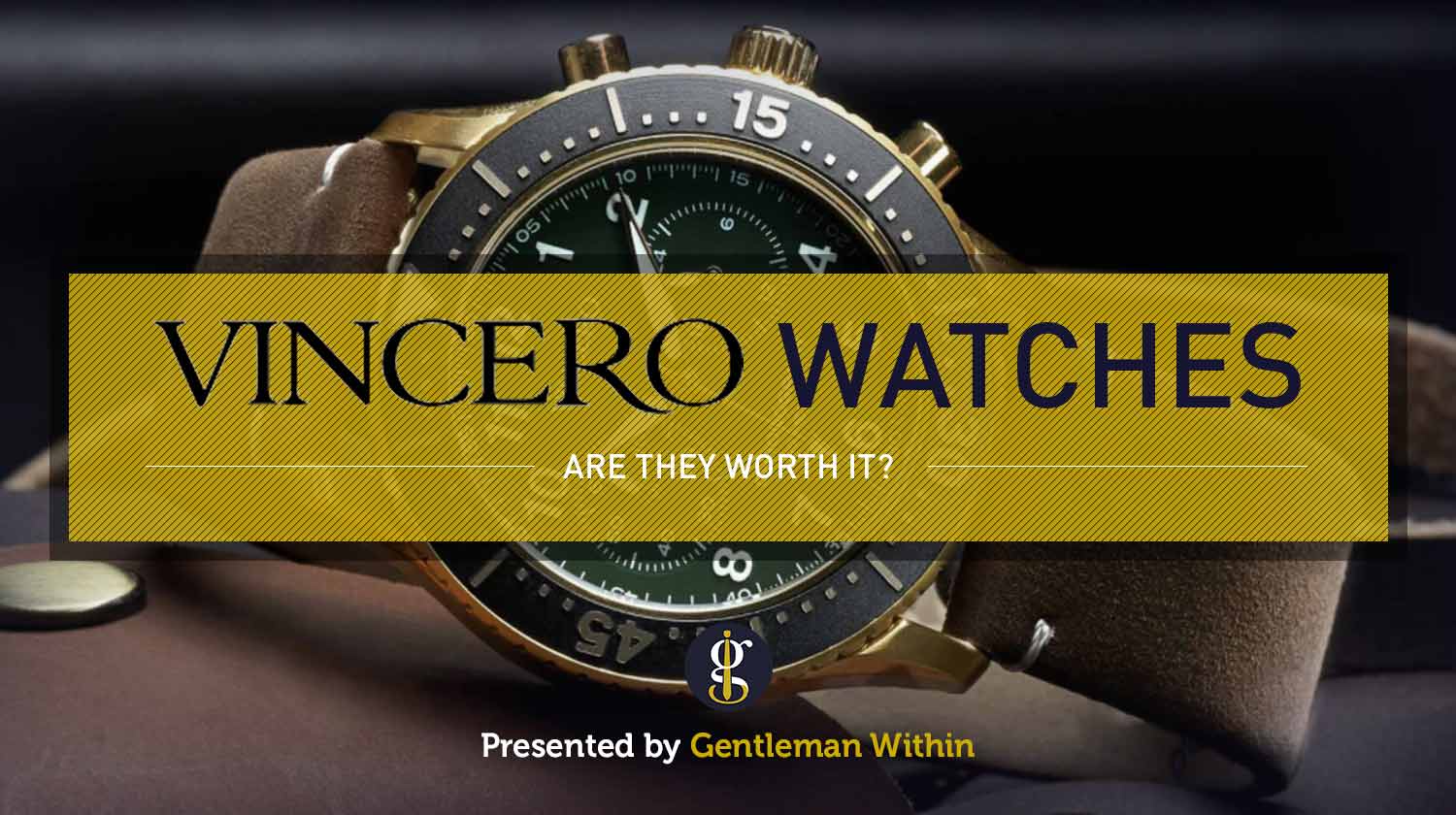 Men's Black and Gold Watch, Vincero Watches