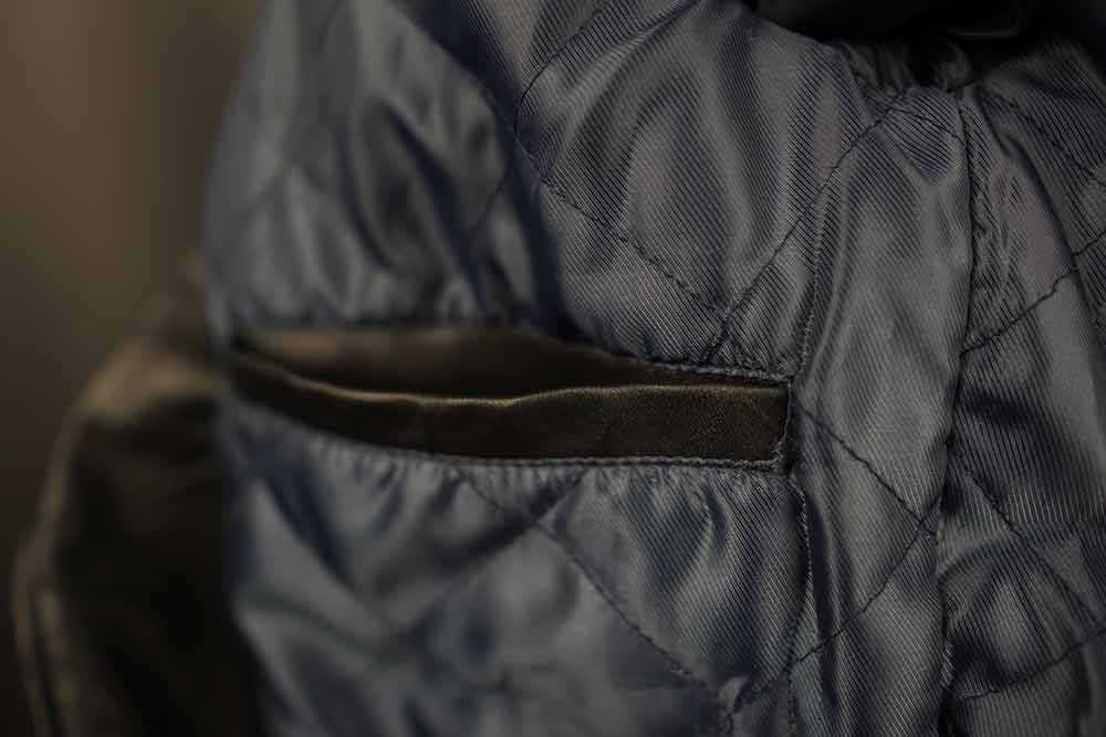 Barneys Originals Leather Jacket Interior Pocket
