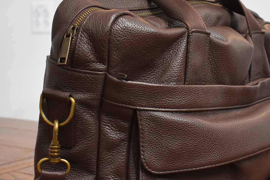 daniels leather bag hardware details