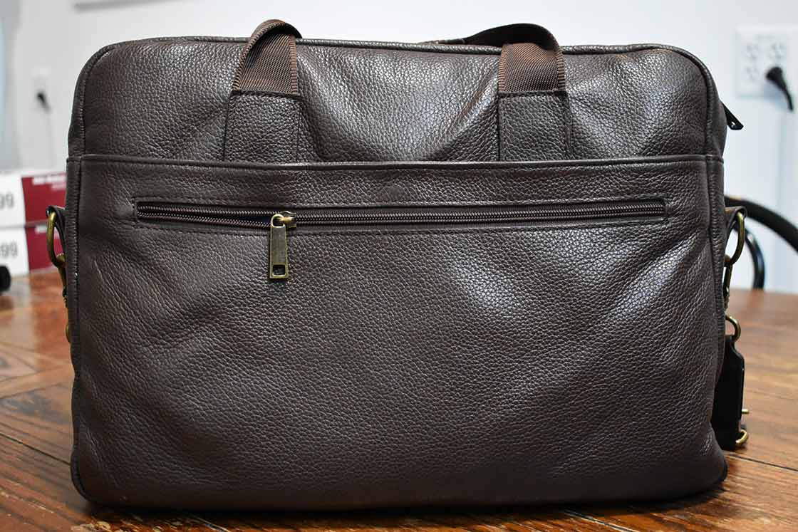 daniels leather briefcase front