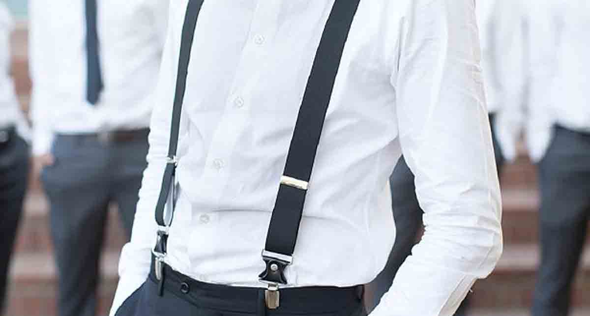 black tie wedding suspenders optional