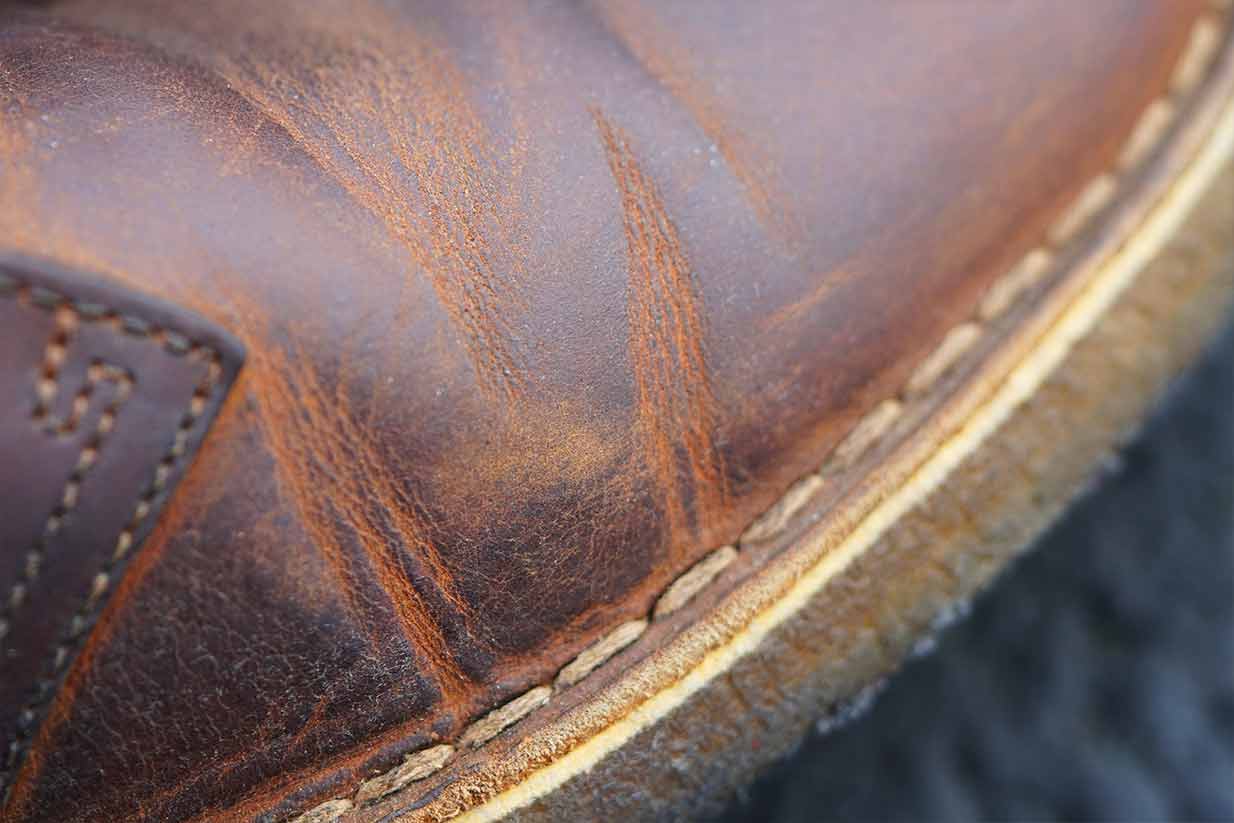 beeswax leather boot aging through the years