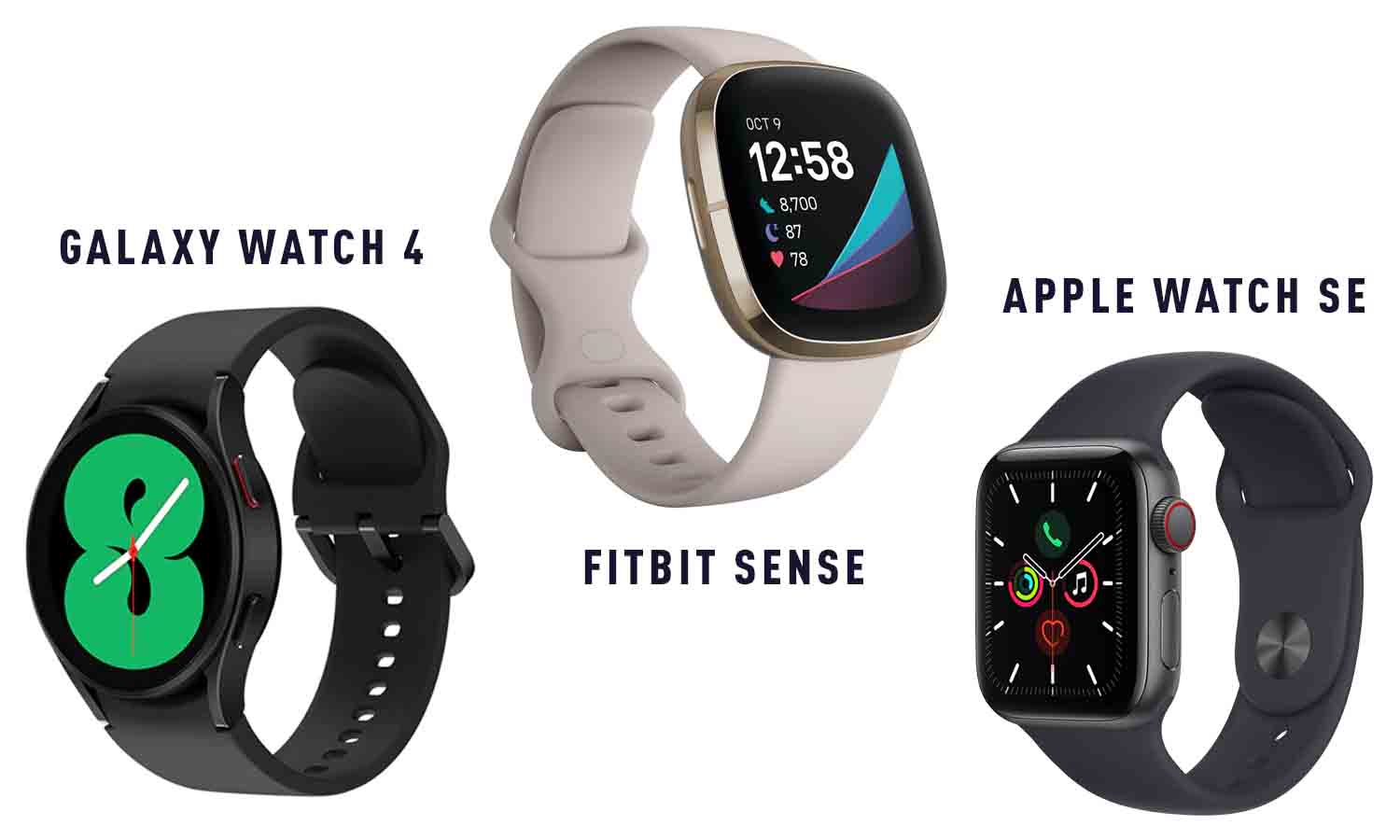 apple samsung fitbit smart watches