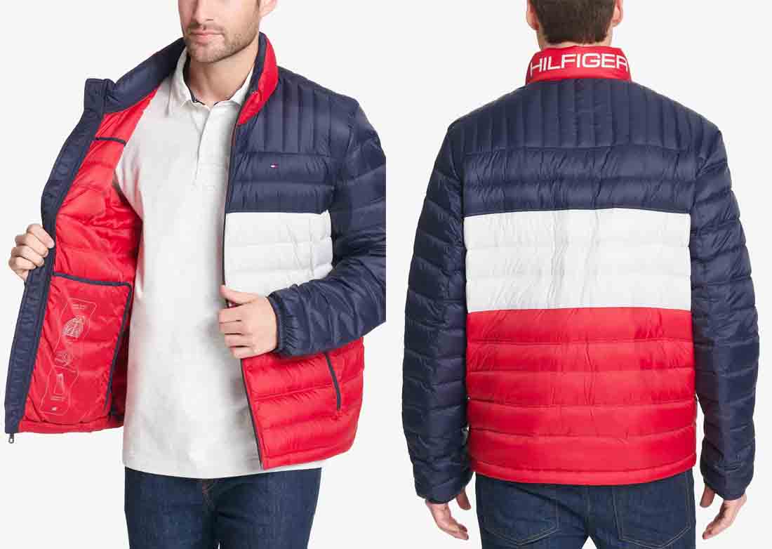 23 tommy hilfiger quilted packable puffer jacket 2up