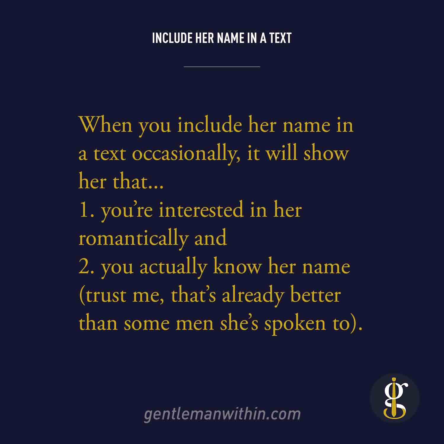include her name in a text
