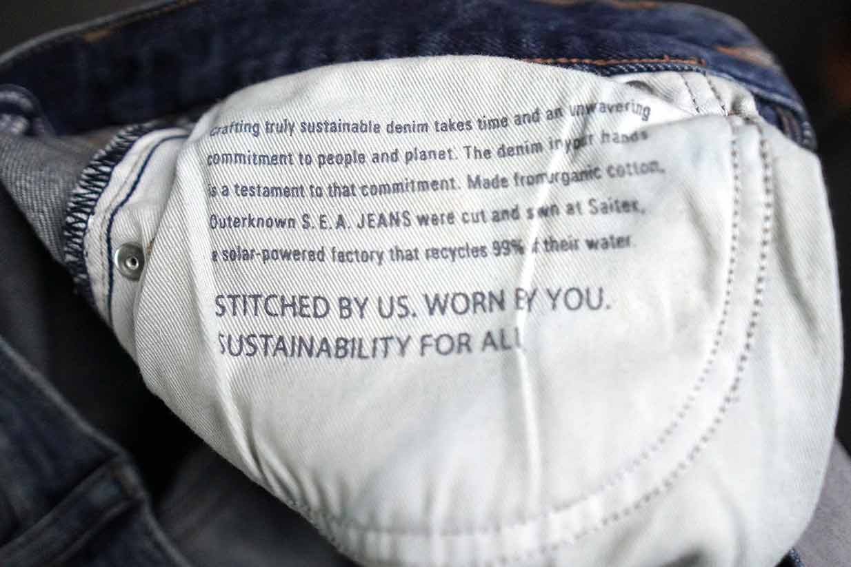 outerknown ambassador slim fit sea jean sustainable