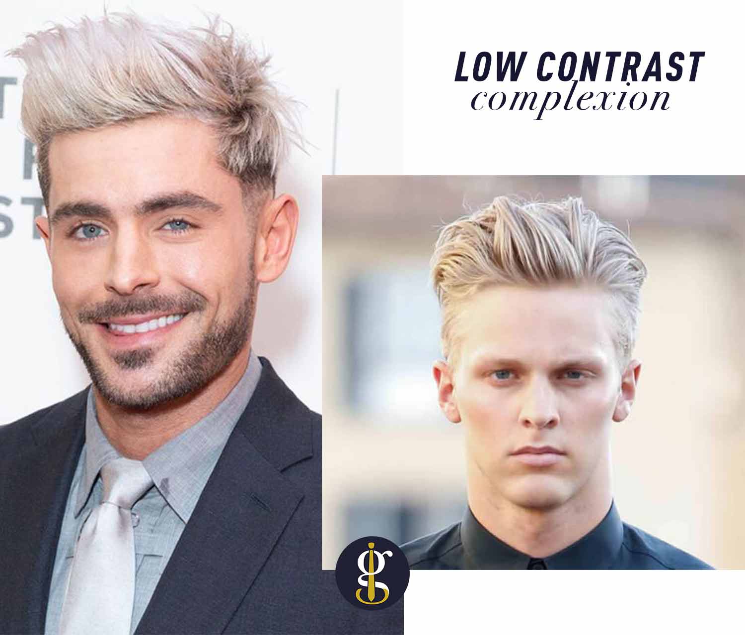 men low contrast complexion