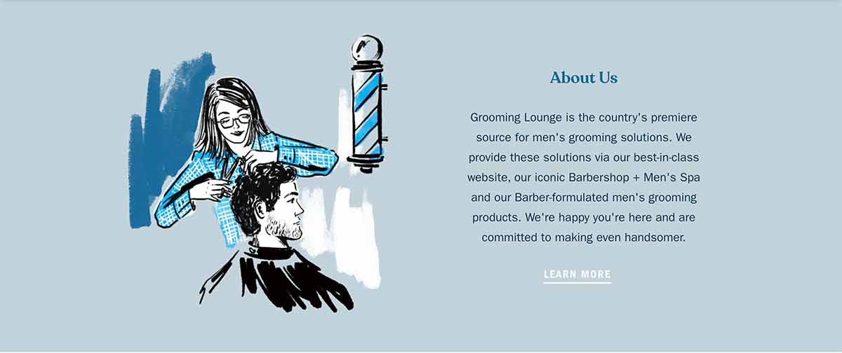 grooming lounge about us