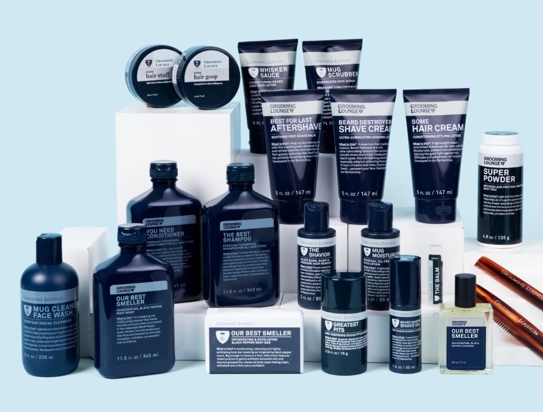 grooming lounge products lineup