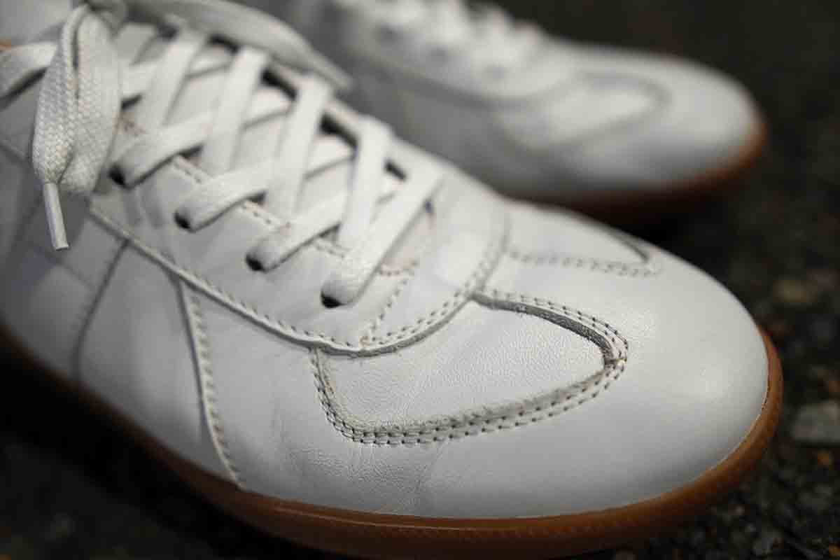 morgen trainer white leather details