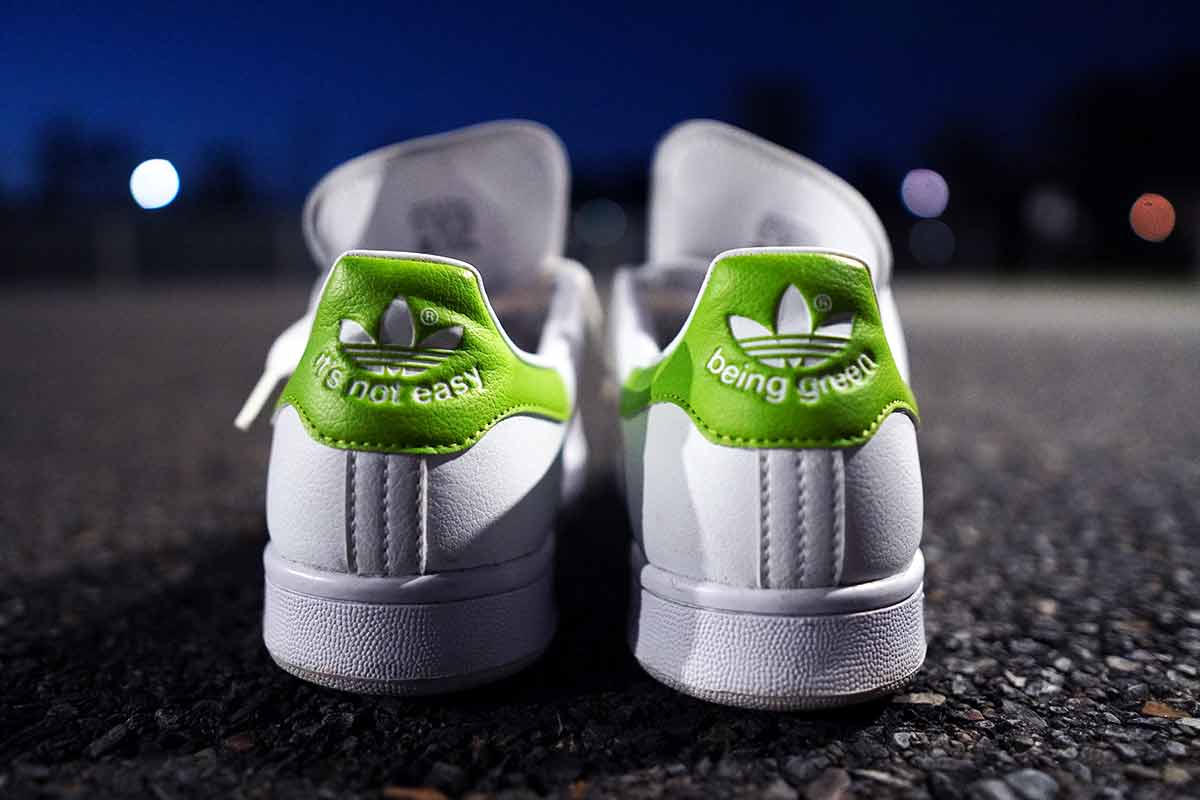 stan smith kermit back tab details