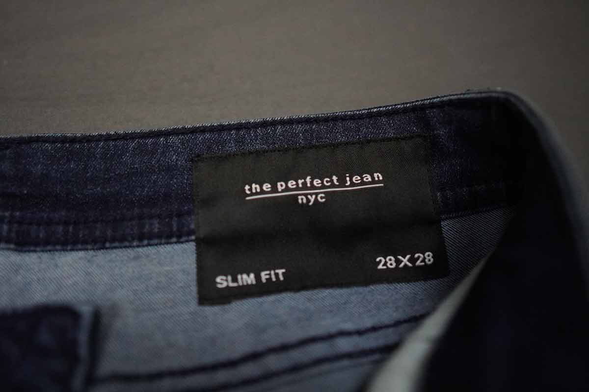the perfect jean inside sizing tab detail