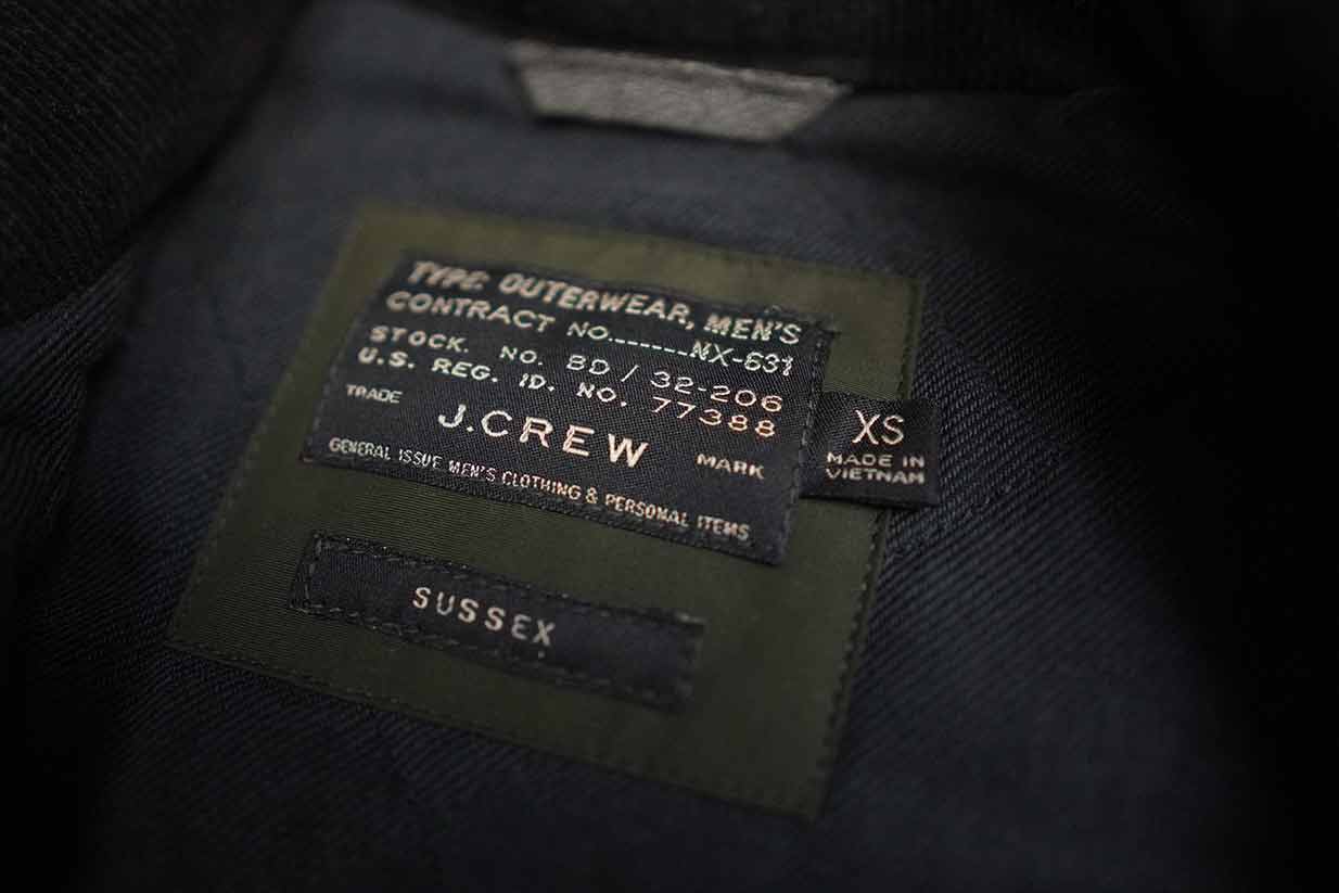 jcrew sussex vest tag details
