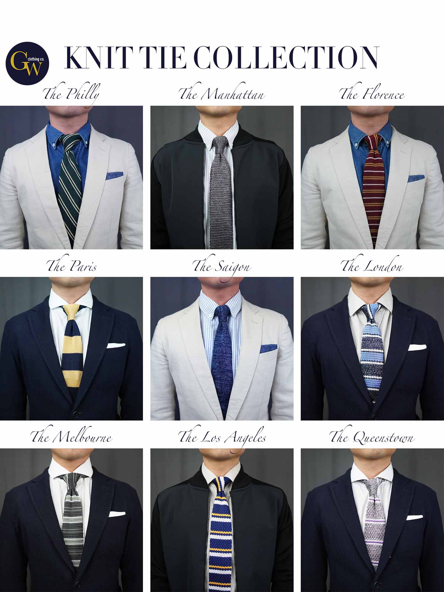 gw clothing co knit tie collection hero