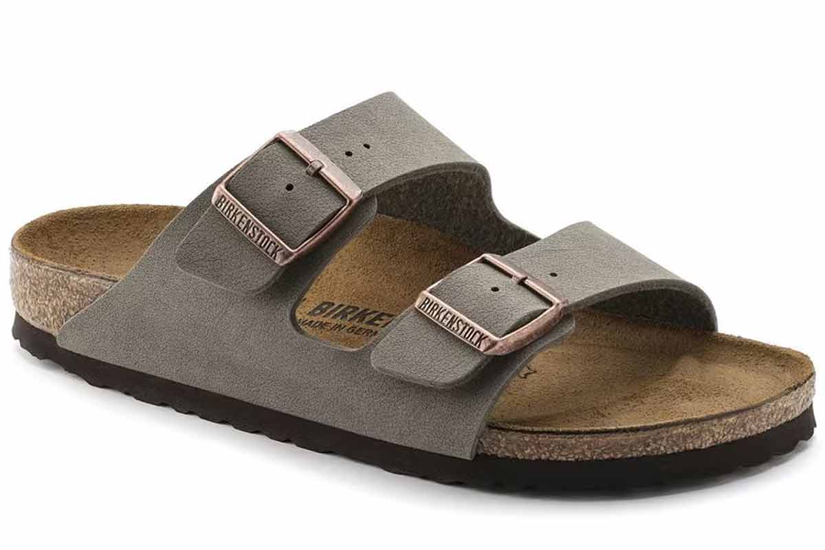 Birkenstock Arizona Birkibuc in Stone